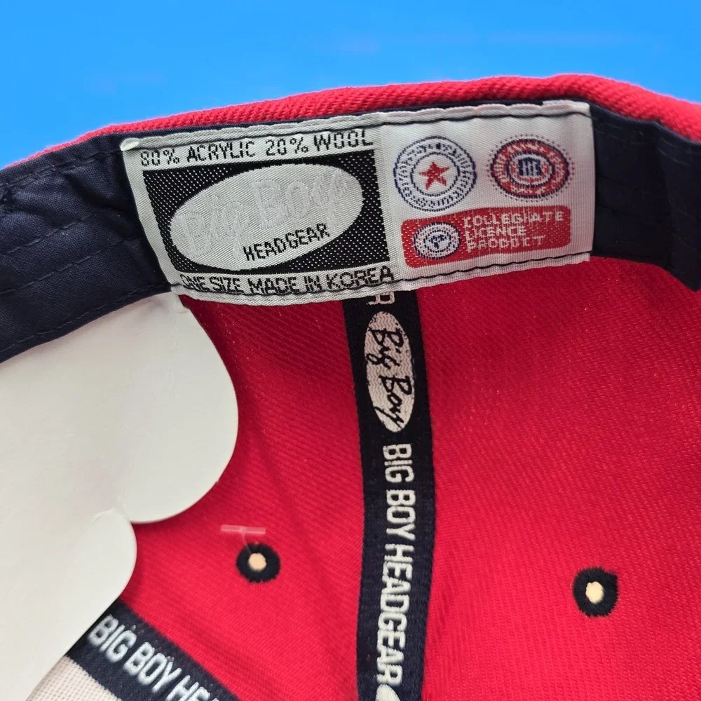 Vintage UNC‎ Tar Heels Hat Red Snapback Cap Big Boy Headgear NWT North Carolina